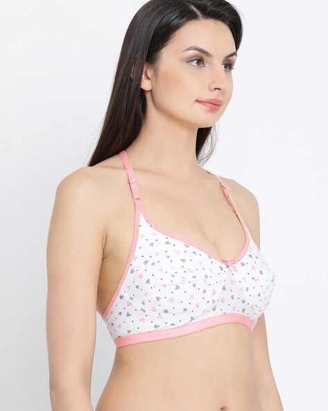 Micro-Print Non-Padded Bra