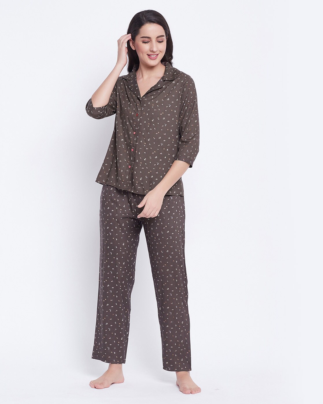 Buy Magenta Night&LoungeWearSets for Women by ROMAISA Online | Ajio.com