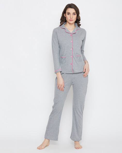 long sleeve cuffed pyjamas