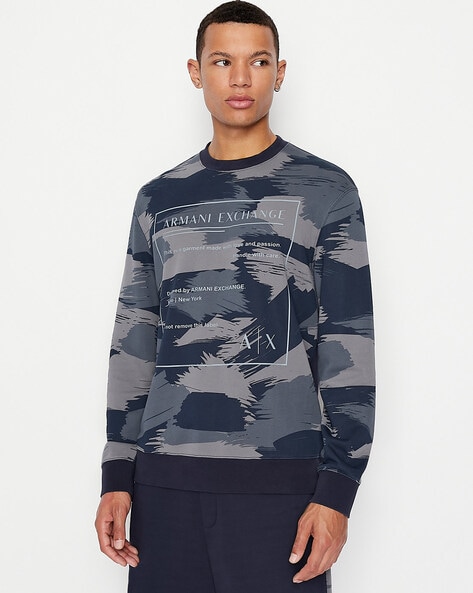 Buy Blue Sweatshirt Hoodies for Men by ARMANI EXCHANGE Online