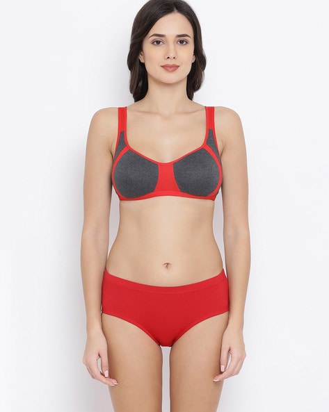 Buy Red & Grey Lingerie Sets for Women by Clovia Online