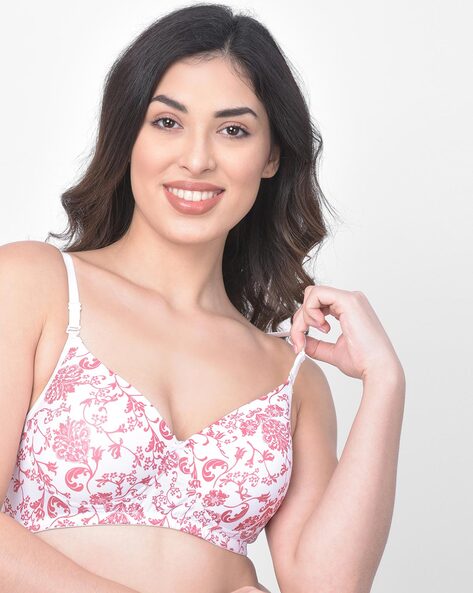 Buy Clovia Comfy Multicoloured Floral Printed Non-Wired Padded T-Shirt Bra  Online In India At Discounted Prices