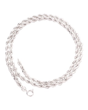 Rope & Box Chain Necklace in Silver