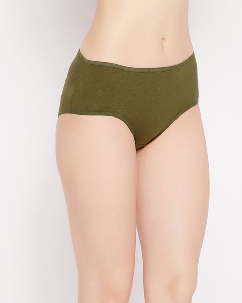 Buy online Green Cotton Hipster Panty from lingerie for Women by Clovia for  ₹300 at 40% off