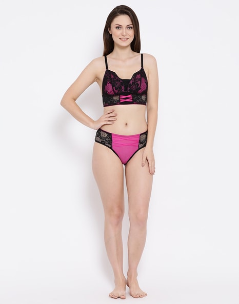 Buy Black & Pink Lingerie Sets for Women by Clovia Online