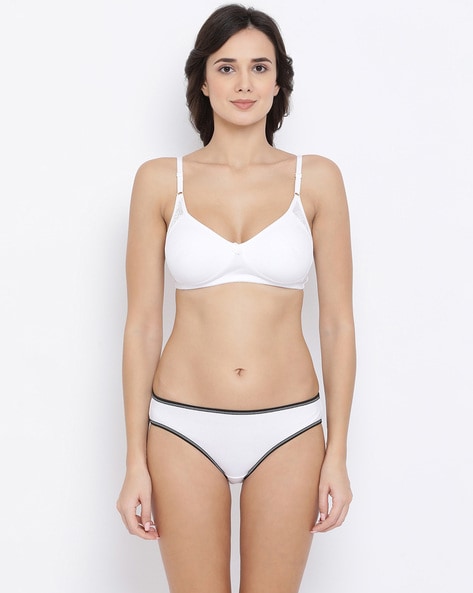 Buy online White Solid Bra And Panty Set from lingerie for Women by Mod &  Shy for ₹670 at 46% off