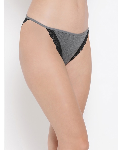 Clovia Women Bikini Grey Panty - Buy Clovia Women Bikini Grey Panty Online  at Best Prices in India