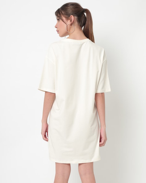ASOS Weekend Collective oversized t-shirt dress with back logo in washed  grey | ASOS