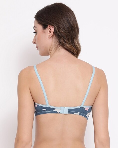 Textured Push-Up Bra with Bow