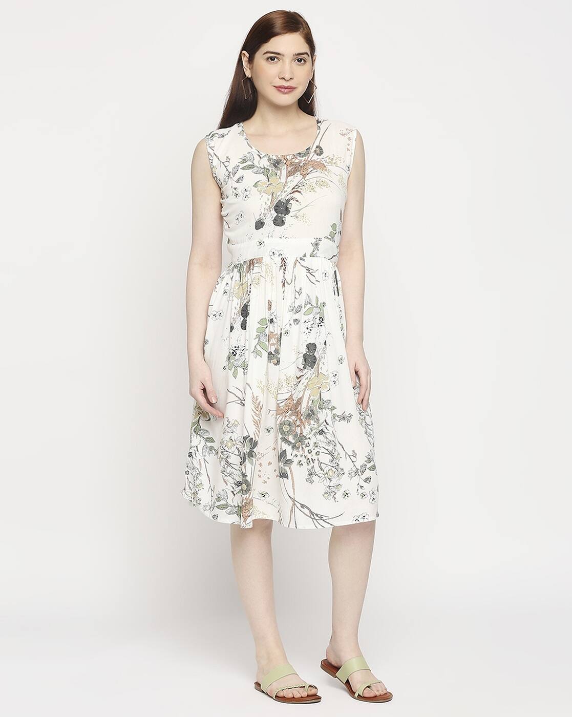 Buy White Dresses for Women by ZRI 