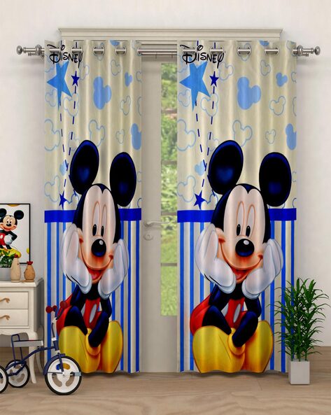Cream Curtains Accessories For, Mickey Mouse Curtains For Kitchen