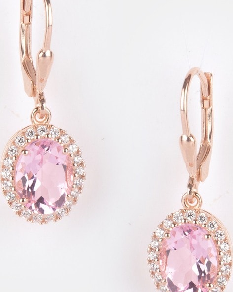 Effy 1/2 CT. T.W. Diamond & Genuine Pink Morganite 14K Rose Gold Drop  Earrings - JCPenney