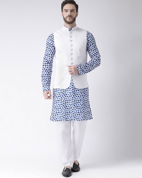 Buy Ethnic Jacket Style Kurta Pyjama For Men Online