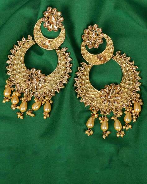 Gold Plated Asymmetric Drop & Dangler Earrings for Women & Girls