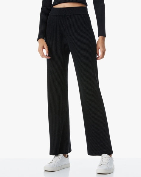 Buy Alice and Olivia Charlize WideLeg Wool Pants  Black Color Women   AJIO LUXE