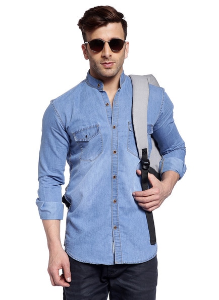 Buy online Mens Solid Casual Shirt from shirts for Men by Hangup