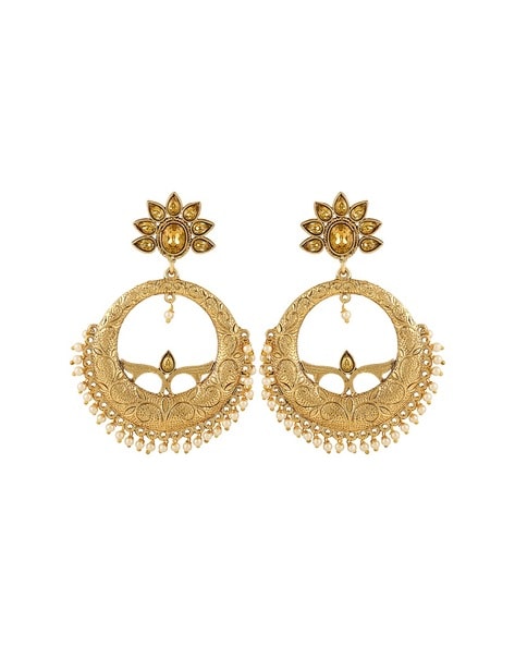 Mahavir Dye Gold Jhumki Earrings