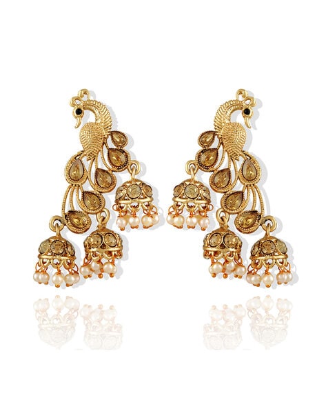 Buy quality Ladies 916 Gold Casting Fancy Earrings LFE196 in Ahmedabad
