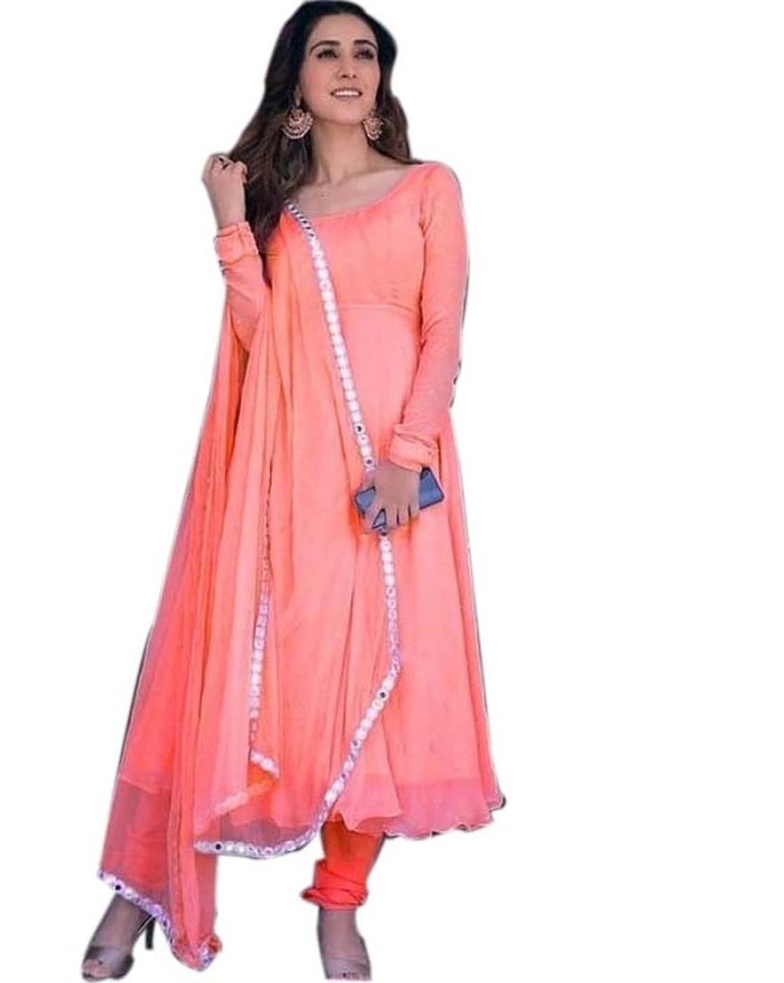 anarkali unstitched dress material online