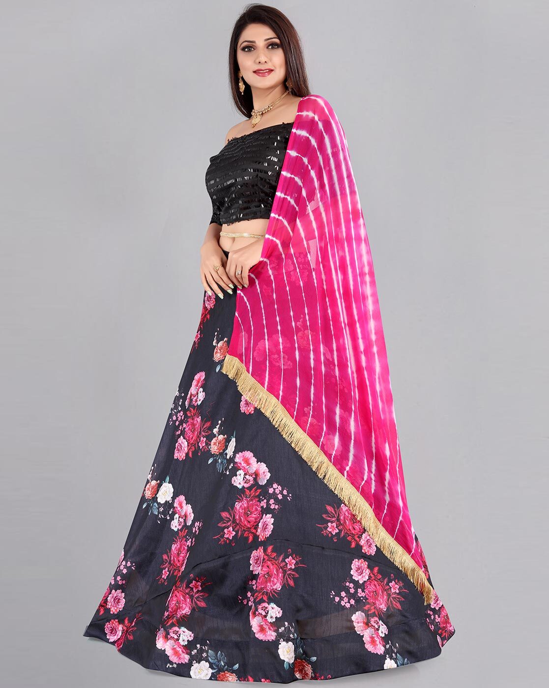 zeelpin floral lehenga