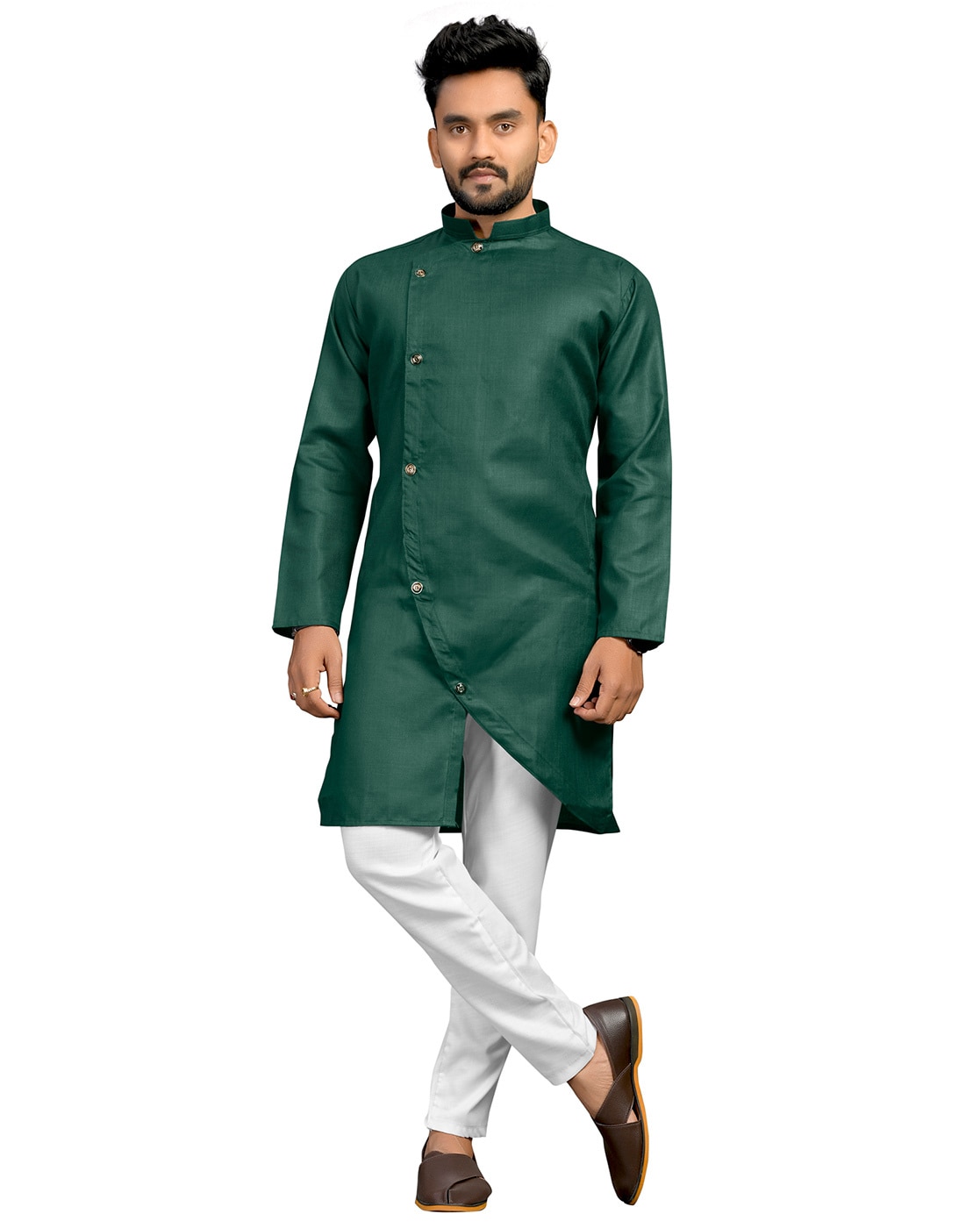 Side button kurta pajama design hot sale