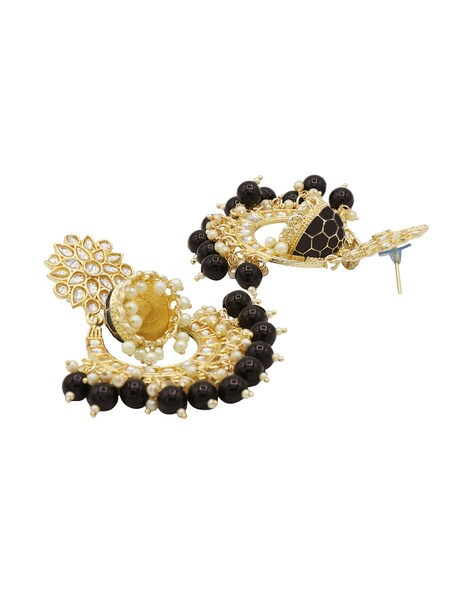 Buy Fabula Jewellery Black Beads Fashion Drop Earrings Online