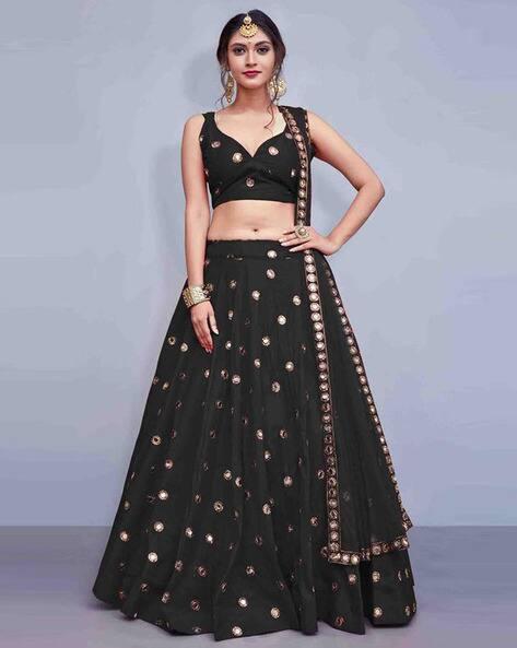 black lehenga choli