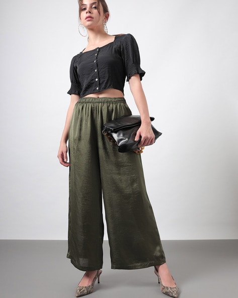 Buy Green Trousers & Pants for Women by Outryt Online