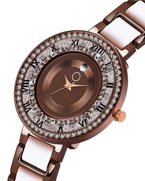 Buy DressBerry Women Rose Gold Toned Embellished Analogue Watch MFB PN WTH  S5769 - Watches for Women 1630838 | Myntra