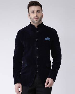 mandarin collar blazer men