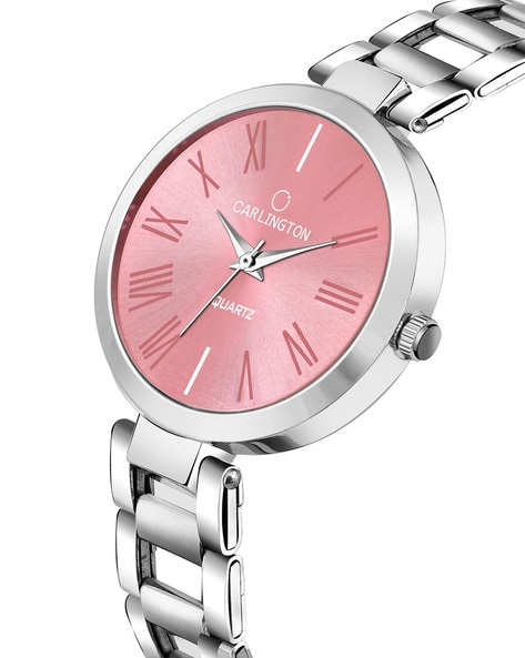 Pink hotsell analog watch