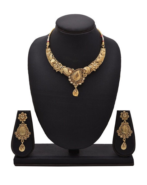 Rajwadi hot sale gold set