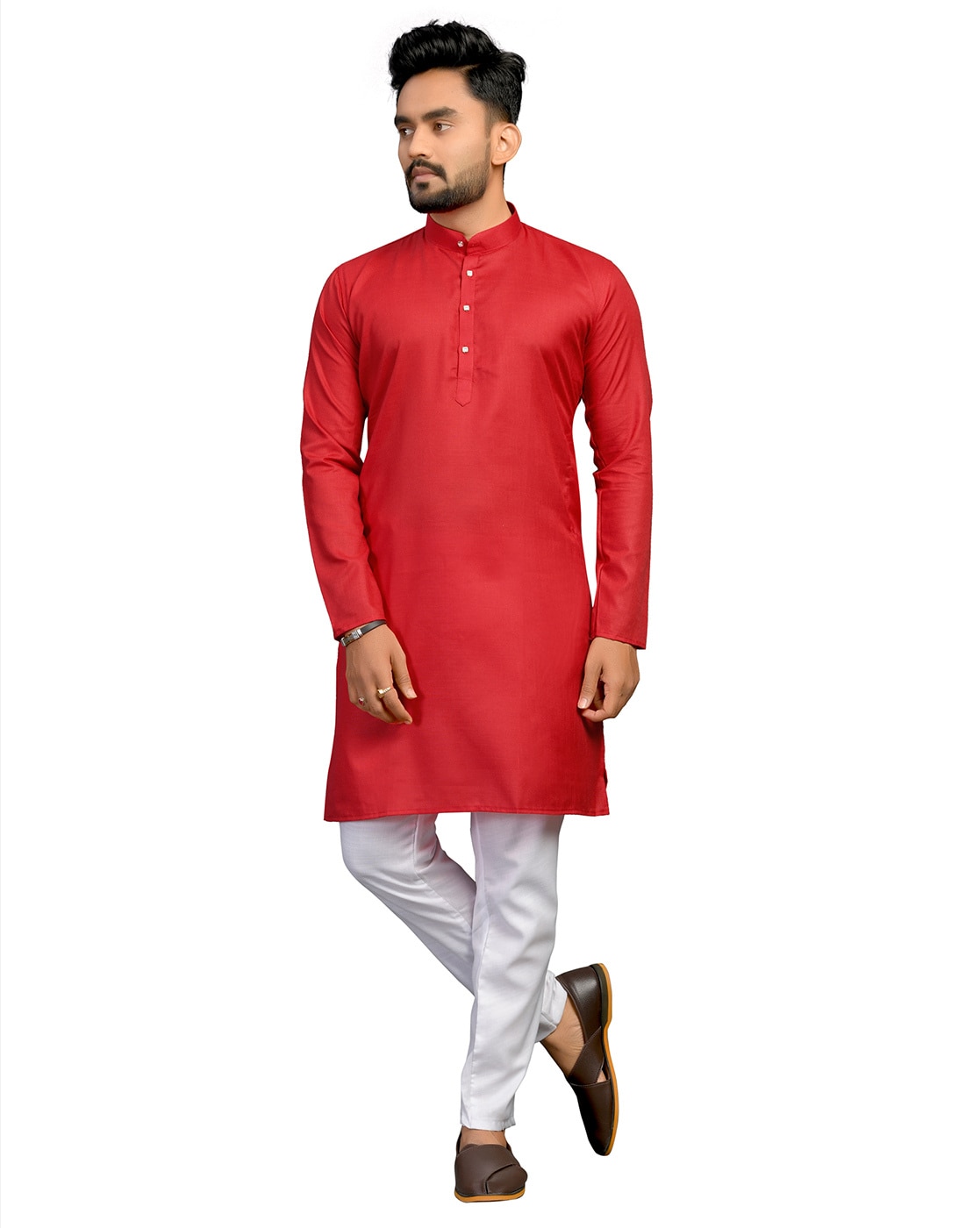 Buy Red Kurtas for Men by Fashionfricks Online Ajio