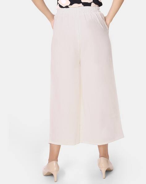 Buy Cream Trousers \u0026 Pants for Women by 