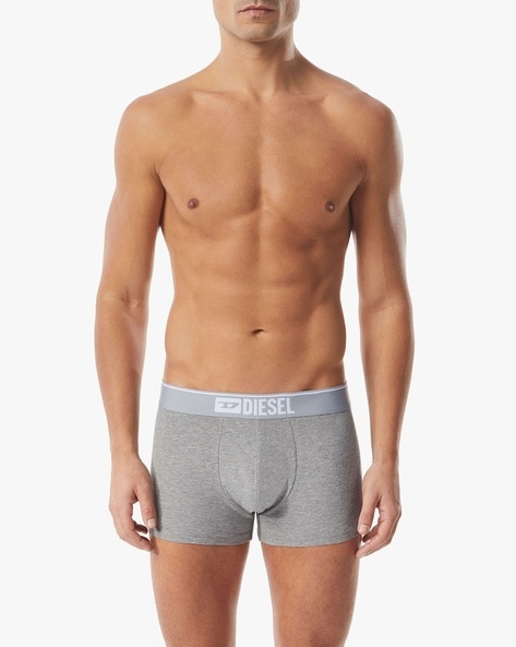 Grey trio trunks 3-pack, Diesel, Shop Men's Underwear Multi-Packs Online