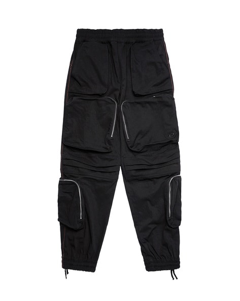 P-mirta-nl Panelled Loose Fit Cargo Jogger Pants