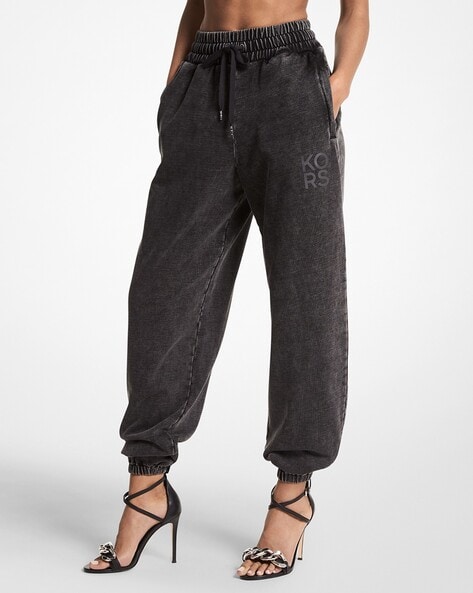 Buy Michael Kors Acid Wash Cotton Joggers Brown Color Women