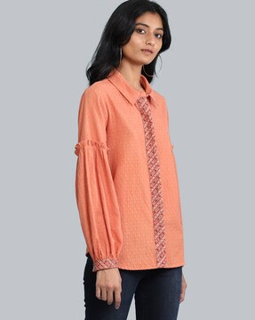 Embroidered Schiffli Shirt