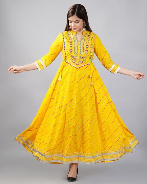 Buy Yellow Dresses & Gowns for Women by Zeelpin Online | Ajio.com