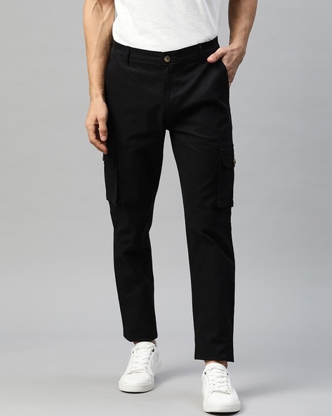Buy Men's Brown Slim Fit Cargo Trousers Online at Bewakoof