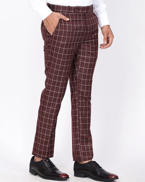Mens Tartan Trousers Red | ShopStyle