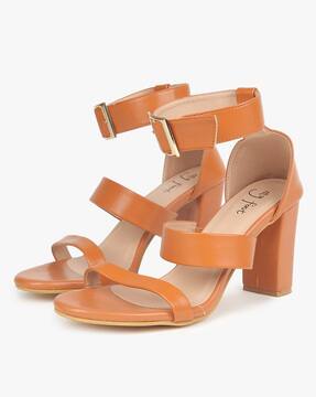 Buy Tan Brown Heeled Sandals for Women 
