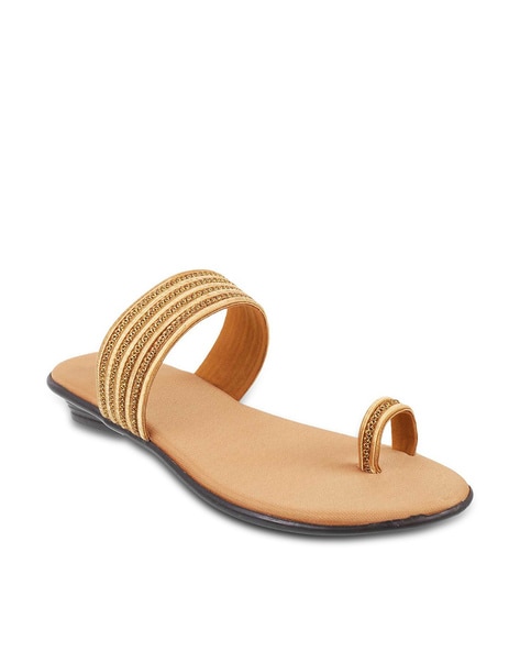 Buy Bronze Flip Flop Slippers for Women by Walkway Online Ajio