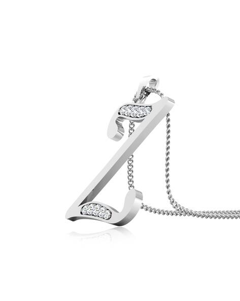 Personalized Z 925 Sterling Silver Pendant with Chain