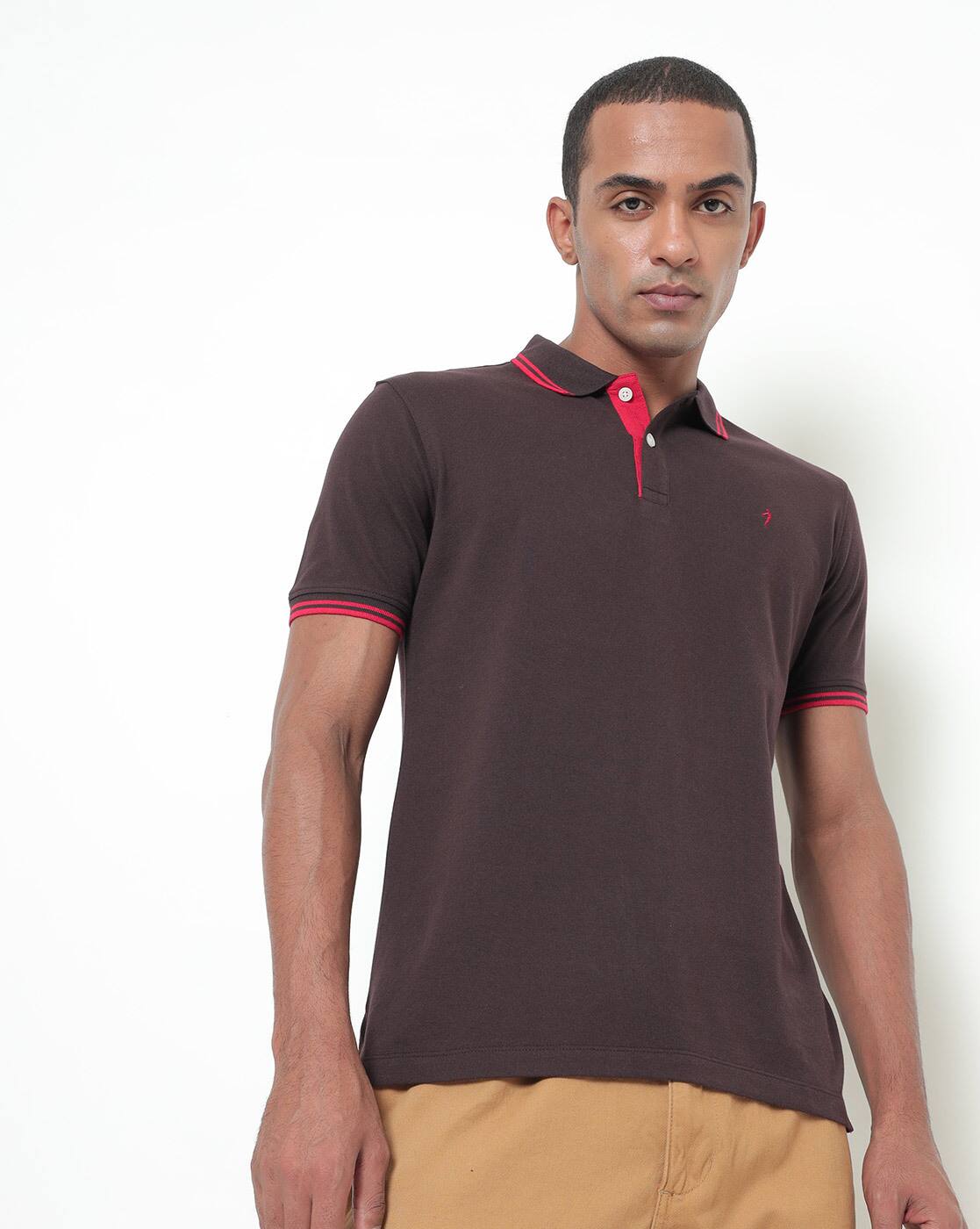 Brown Tshirts for Men by INDIAN TERRAIN 