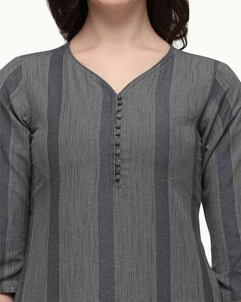 V neck on sale designs for kurtis