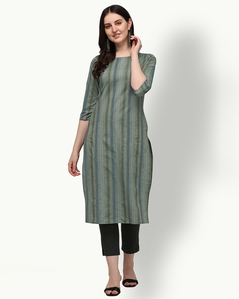 Buy Olive Green Kurtis & Tunics for Women by VBUYZ Online | Ajio.com