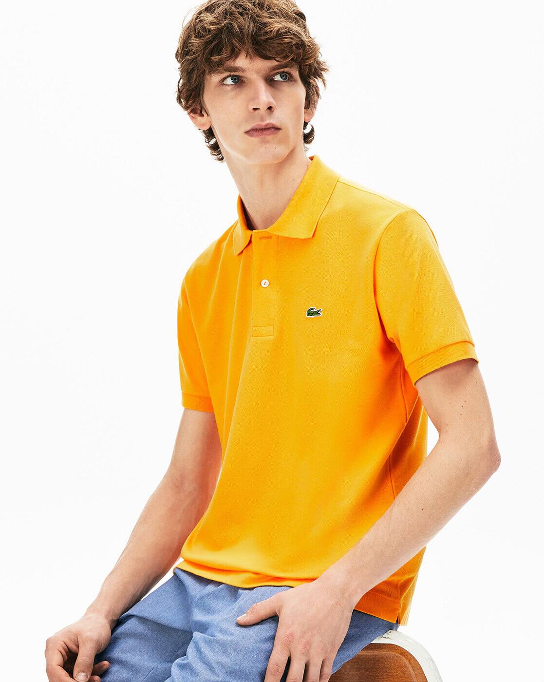 yellow lacoste t shirt