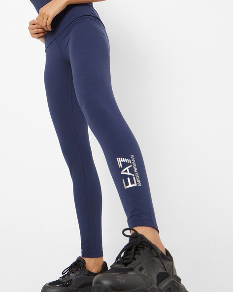 Emporio Armani Women's EA7 Core Leggings in Black/Black Size Small Cotton |  eBay