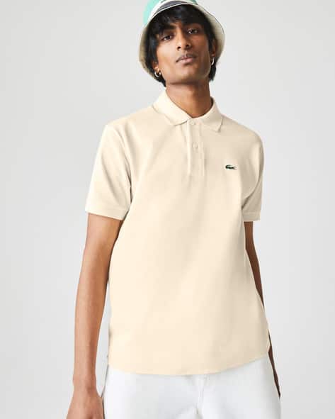 cream lacoste polo